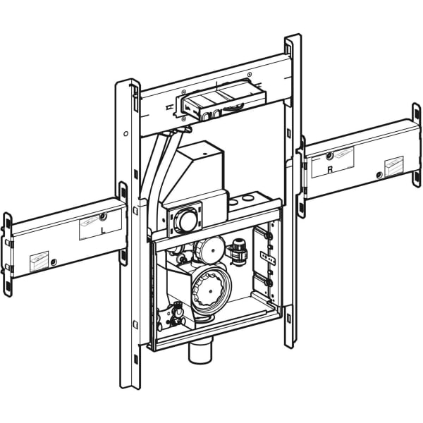 Geberit GIS Set Geberit ONE Waschtisch für ONE Wandarmatur, mit UP-Drehsiphon B75