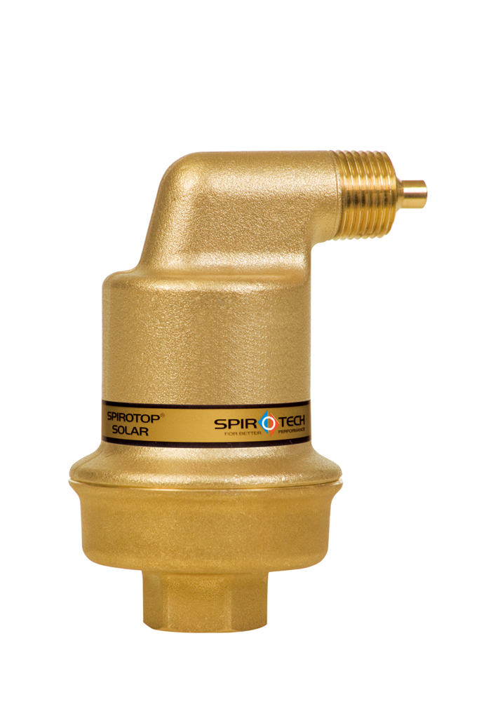 Spirotech Großentlüfter SpiroTop SolarAutoClose 1/2" IG, 10 bar, 180 Grad, Schwimmer:TPX