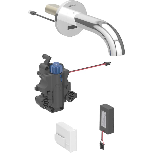 Geberit Piave WT-Arm., Wandmontage, Batterie f. UP-Funkt.Box, Therm.Mi.,L:22cm, chrg
