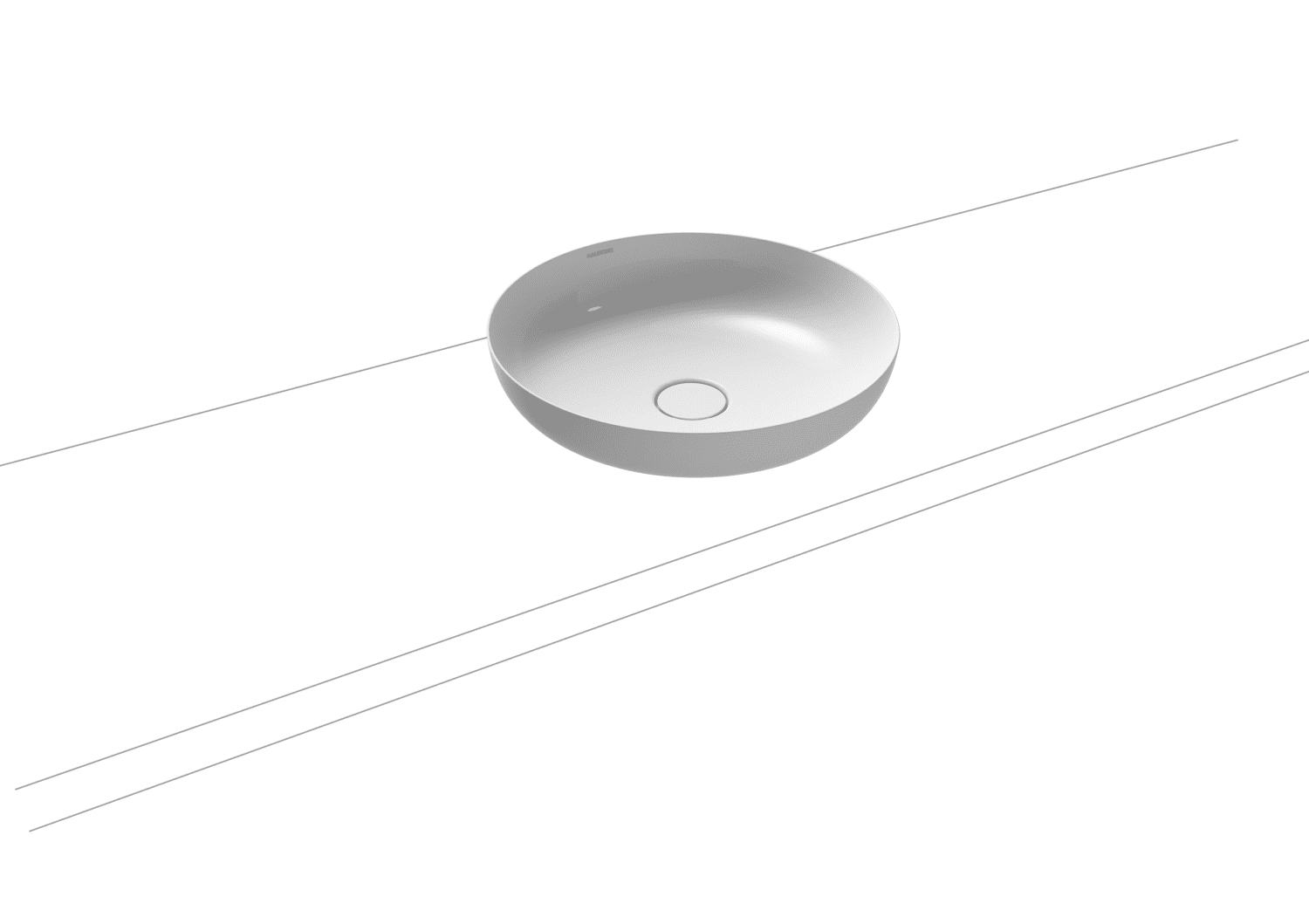 KA WB MIENA WASCHTISCH-SCHALE Mod.3180,d :450mm,alpinweiß,Perl-Effekt,oÜL
