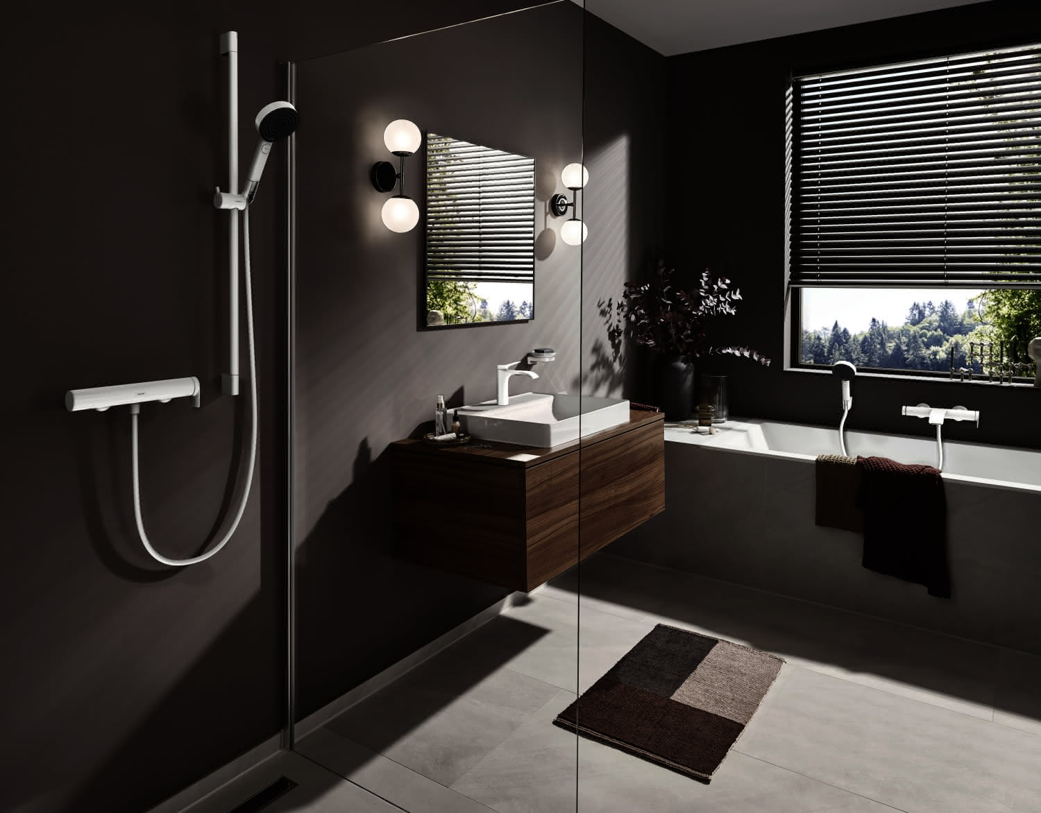 Hansgrohe Wannenmischer Aufputz Vivenis mattweiss