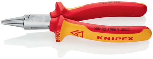 Rundzange L.160mm Zange verchr.Mehrkomp.-Hülle KNIPEX Rundzange L.160mm Zange verchr.Mehrkomp.-Hülle KNIPEX