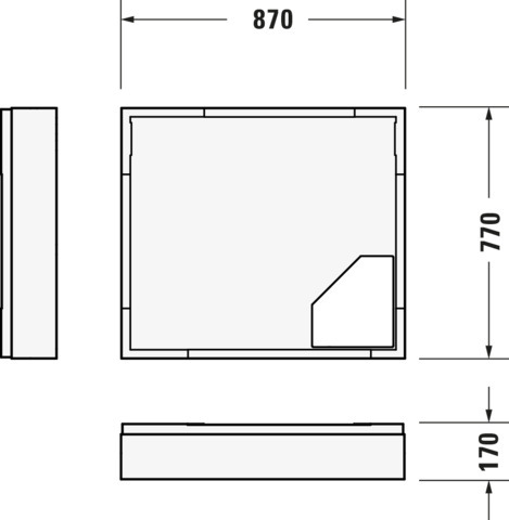 DU D-Code Duschwanne, Rechteckig, 900x800x85 mm, Weiß, Sanitäracryl