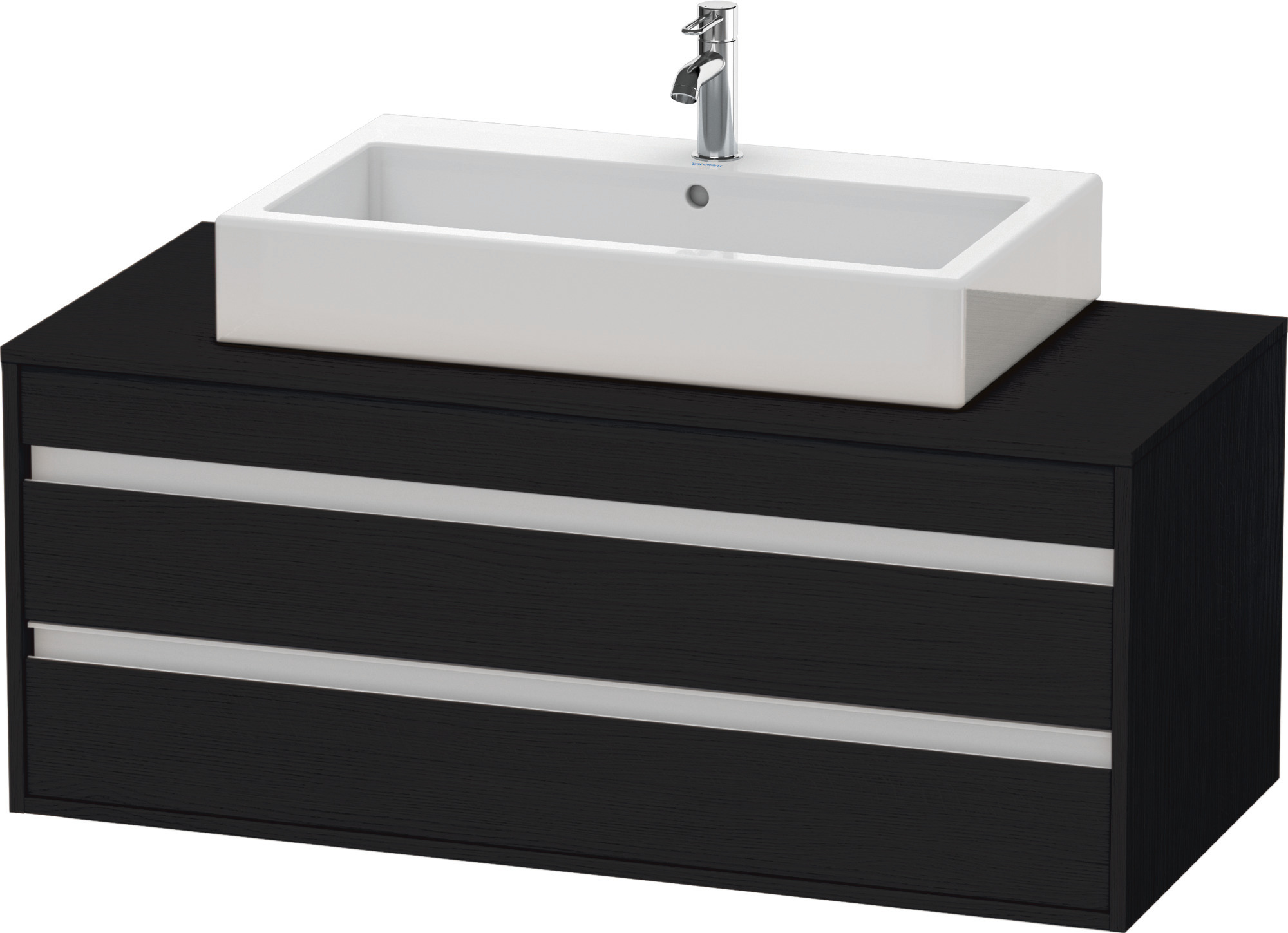 Duravit WTU wandhängend Ketho 550x1200x496mm 2 SchKa, für ASB mi., Eiche Schwarz
