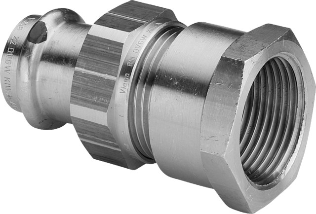 Viega Verschraubung mit SC Sanpress 2262 flachdichtend in 22mm x Rp1 Sibr