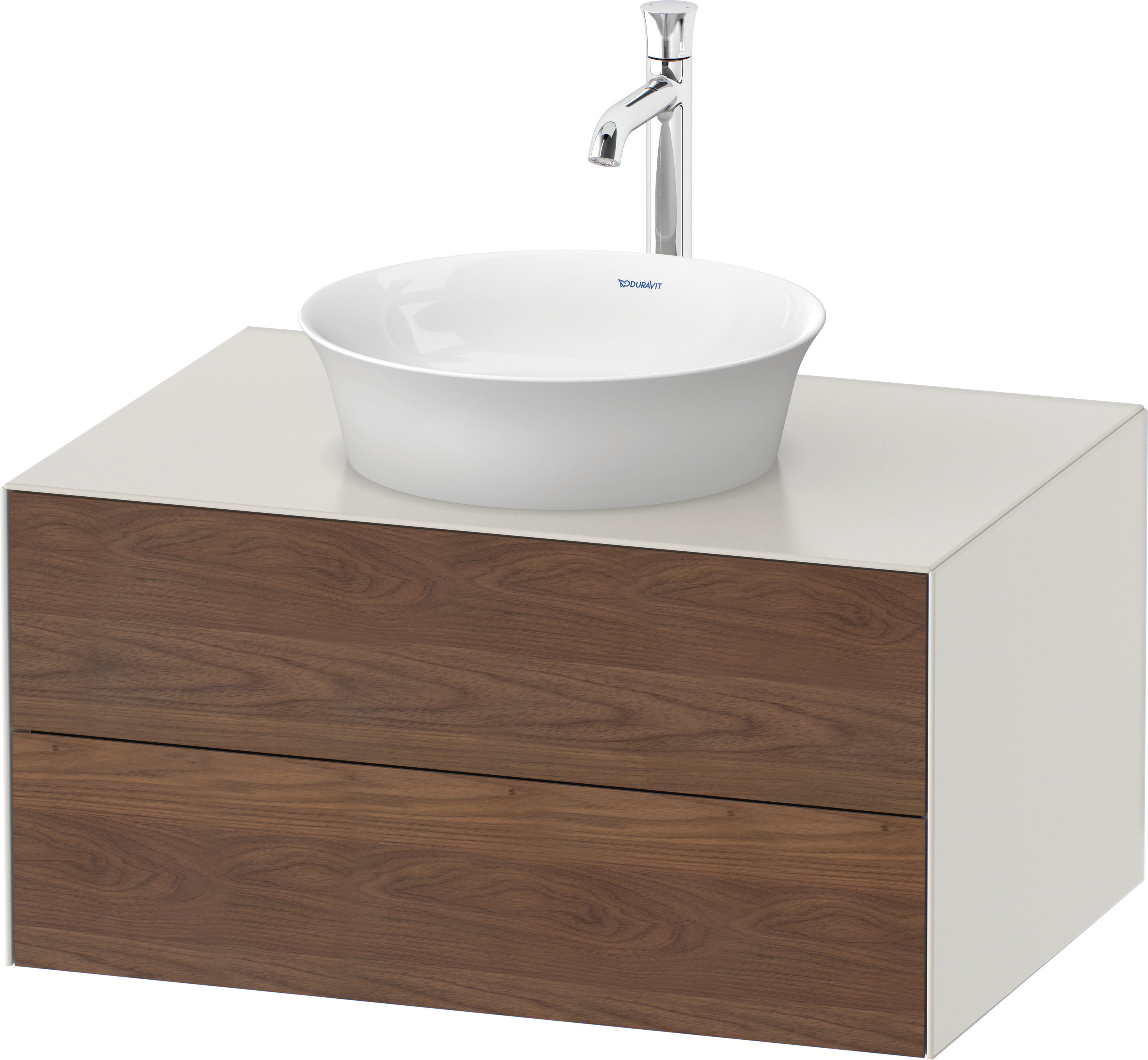 Duravit WTU White Tulip wandhängend, 2 SchKa 408x800x550mm,A.Nussb.M/Nordic Weiß Sdm