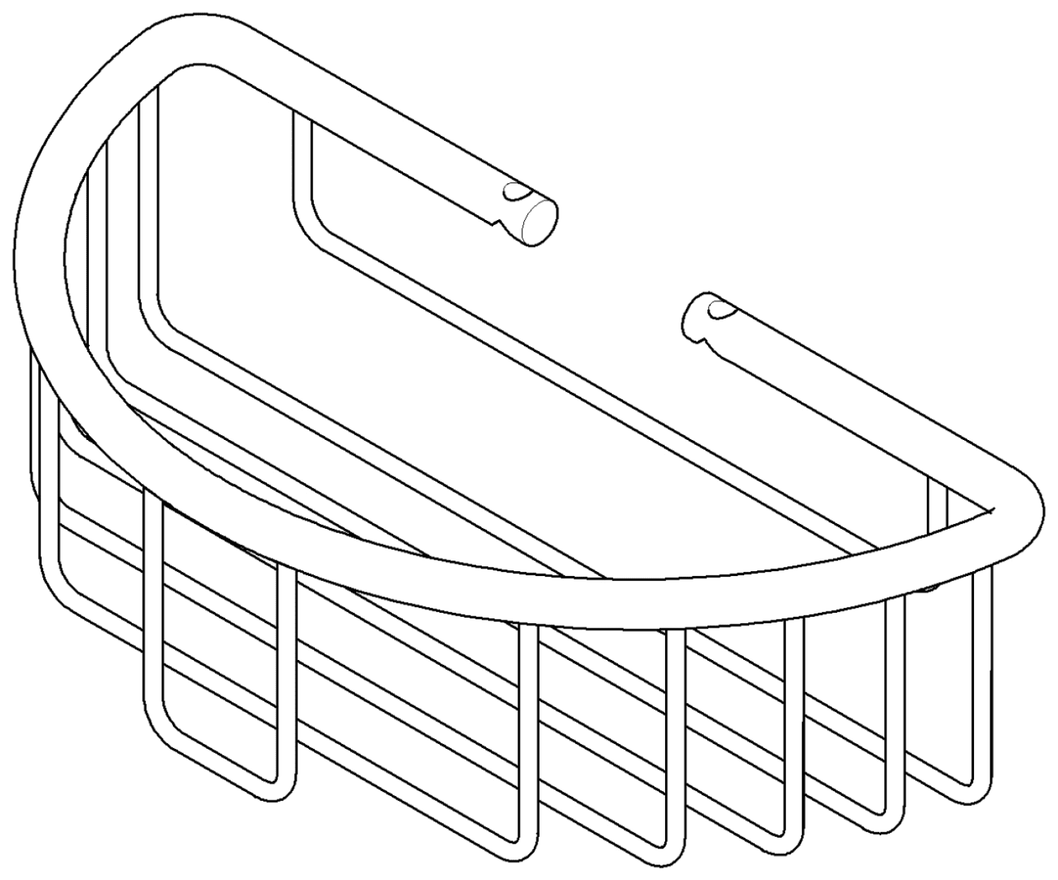 DO Korb für Wandmontage ERSATZTEILE 081890907 196 x 99 x 57 mm Chrom