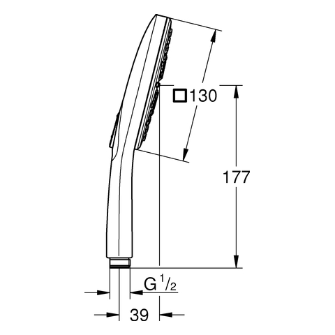 GROHE Handbrause RSH 130 SmartActive Cube 26582 8,5l/min cool sunrise geb.