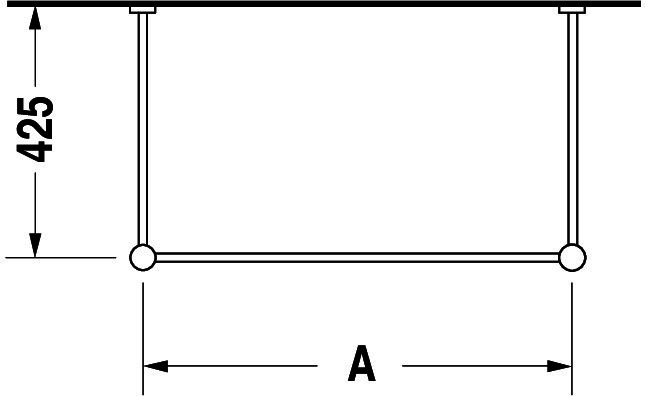 DU Metallkonsole Vero für 045470, höhenverstellbar, chrom