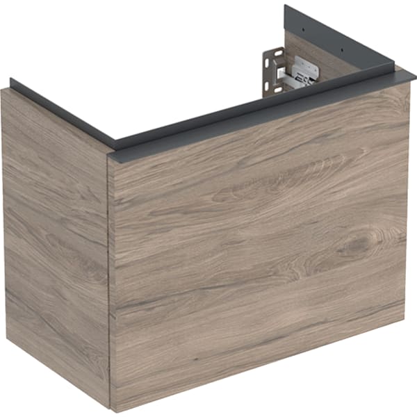 Geberit iCon Unterschrank für HWB, 1 Schubl. 52x41,5x30,7cm, Nussbaum hicko./Gr. Lava