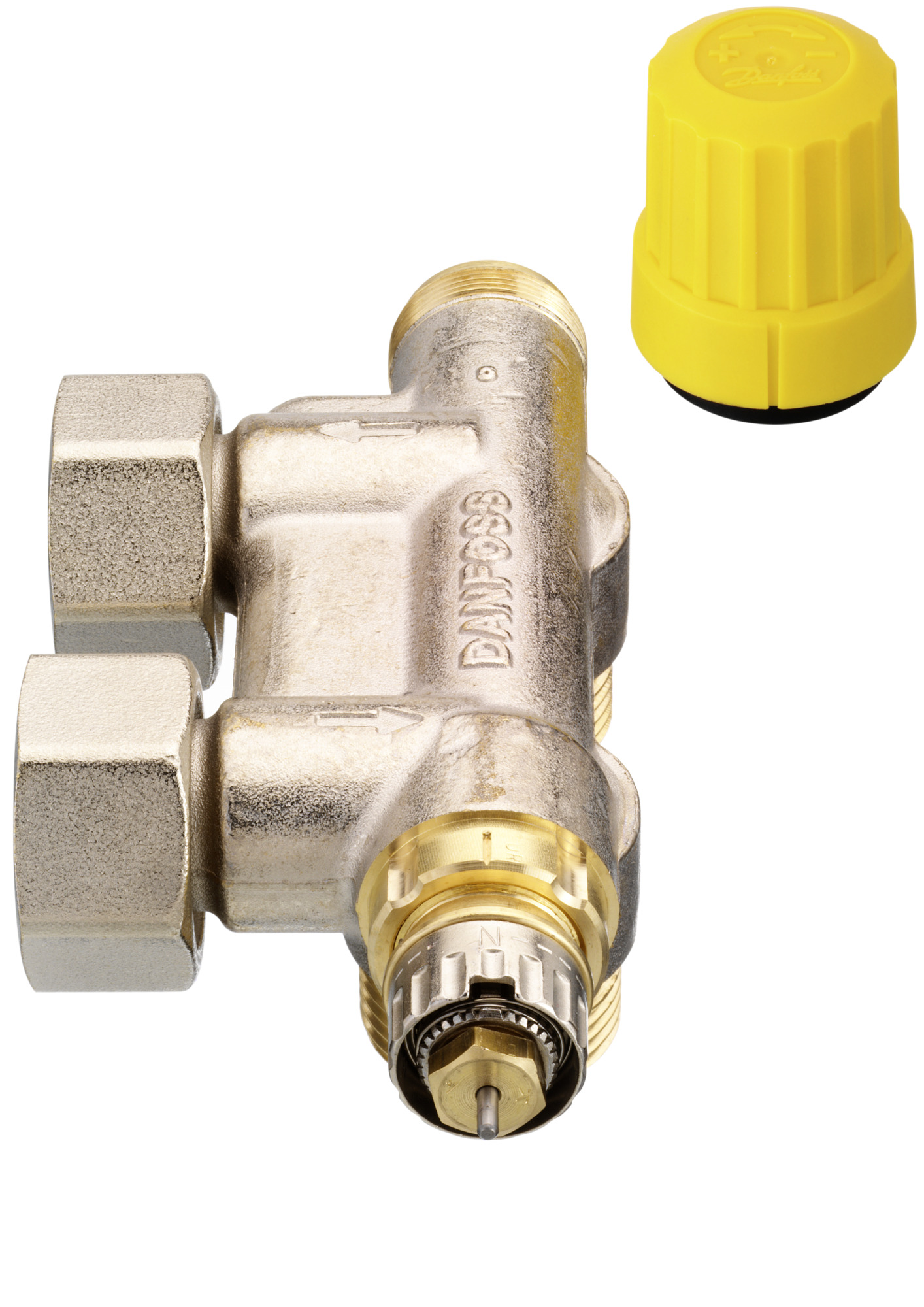Danfoss Anschlussarmatur VHS-UR Heizkörper R 1/2, Eck, vernickelt