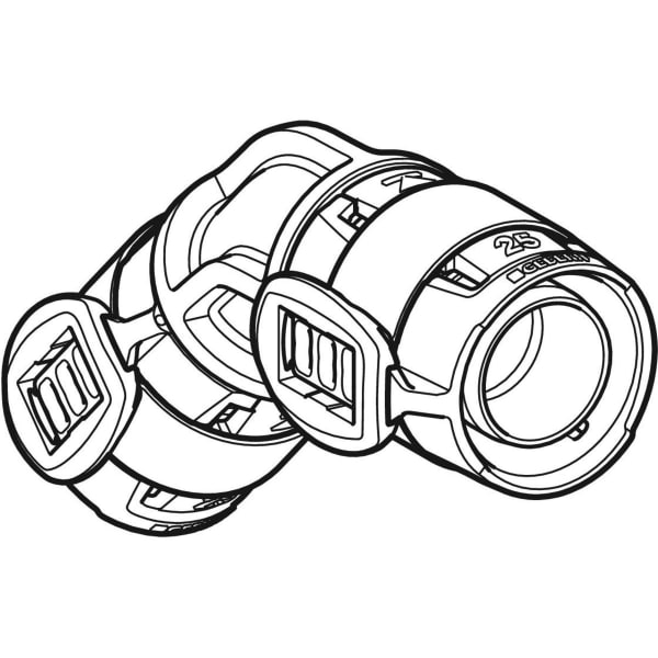 Geberit FlowFit Bogen 45Gr, PPSU, d25