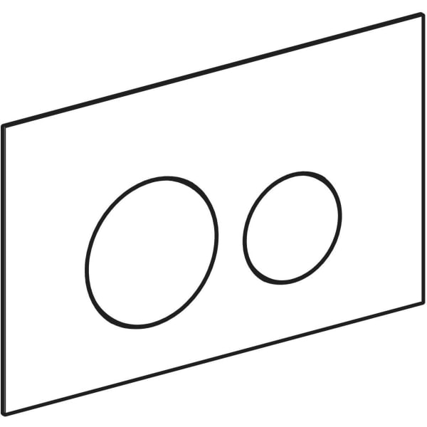 Geberit Sigma40 BetPl., rund, f. 2-Mengen-Sp. messing gebürstet, Etc