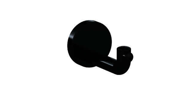 HEWI Wandhaken Ser 477 d:70mm, Türpuffer schwarz tiefschwarz