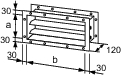Wolf Jalousieklappe K2 für Kanal für TLHD 40, 200x530mm, verzinkt