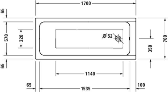 DU D-Code 2.0 Whirlw. 1700x700mm, Einbau Jet-Project, Weiß