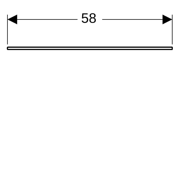 Geberit Xeno2 Glasablage 58x0,8x45cm