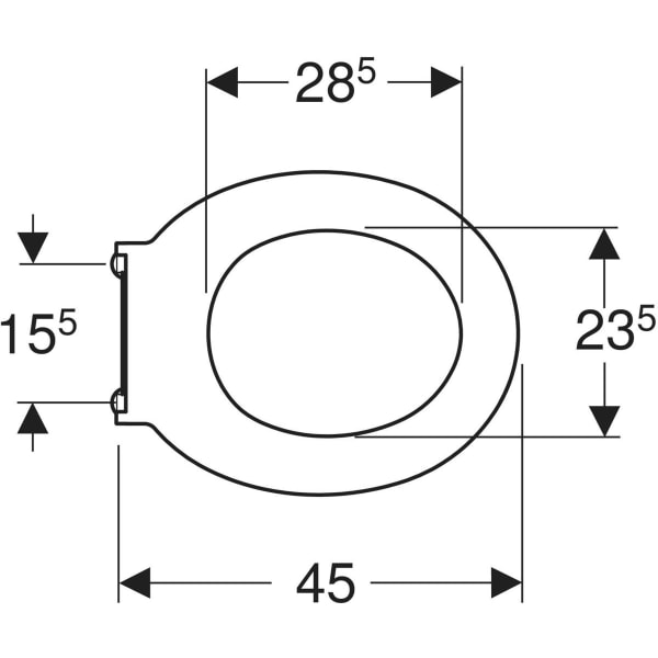 Geberit Renova Comfort WC-Ring, barrierefrei antibakteriell Befestigung von ob., weiß