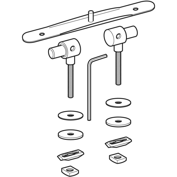 Geberit Set Scharniere für WC-Sitzring Wadis