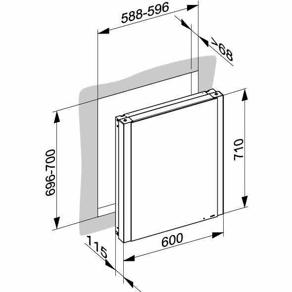 KEUCO SPS Somaris 14511, Ans.re. EB 600x710x115mm verspgl.