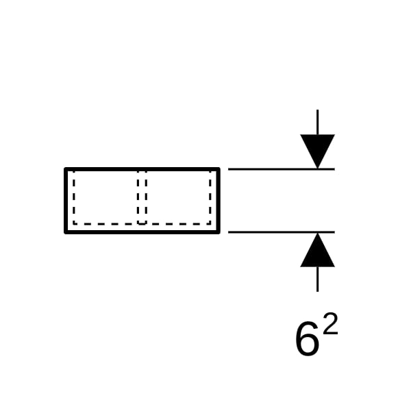 Geberit Xeno2 Schubladeneinsatz T-Teilung 32,3x6,2x15cm, sculturagrau