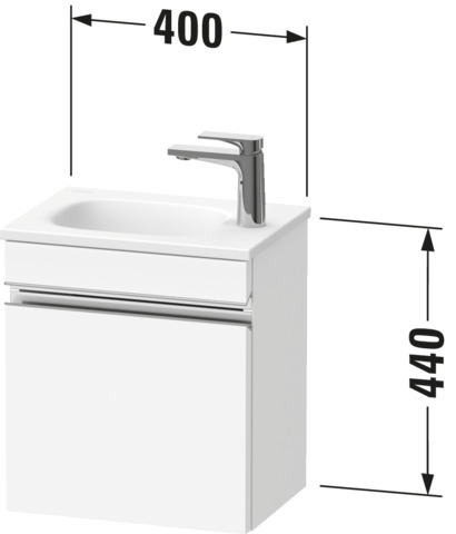 Duravit Sivida WTU 400x440x295mm Tür 1 L,Chrom/Weiß Matt