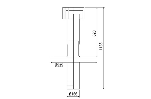 Maico Dachdurchführung DF 160 S Schwarz, für Anschluss DN160