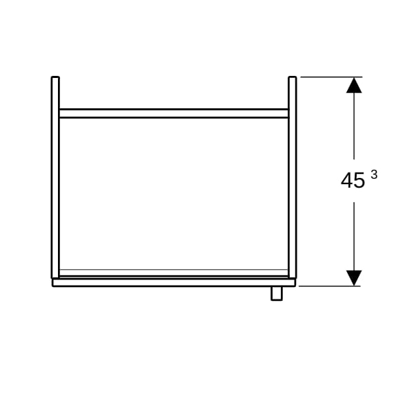 Geberit Bambini US für WT, mit 1 Tür Breite 60cm weiß
