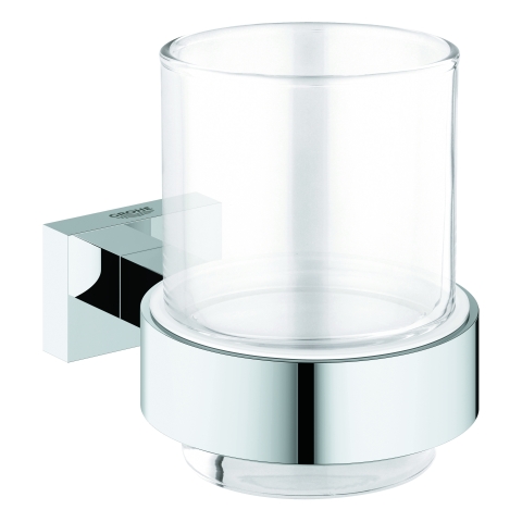GROHE Glas Essentials Cube 40755_1 mit Halter chrom