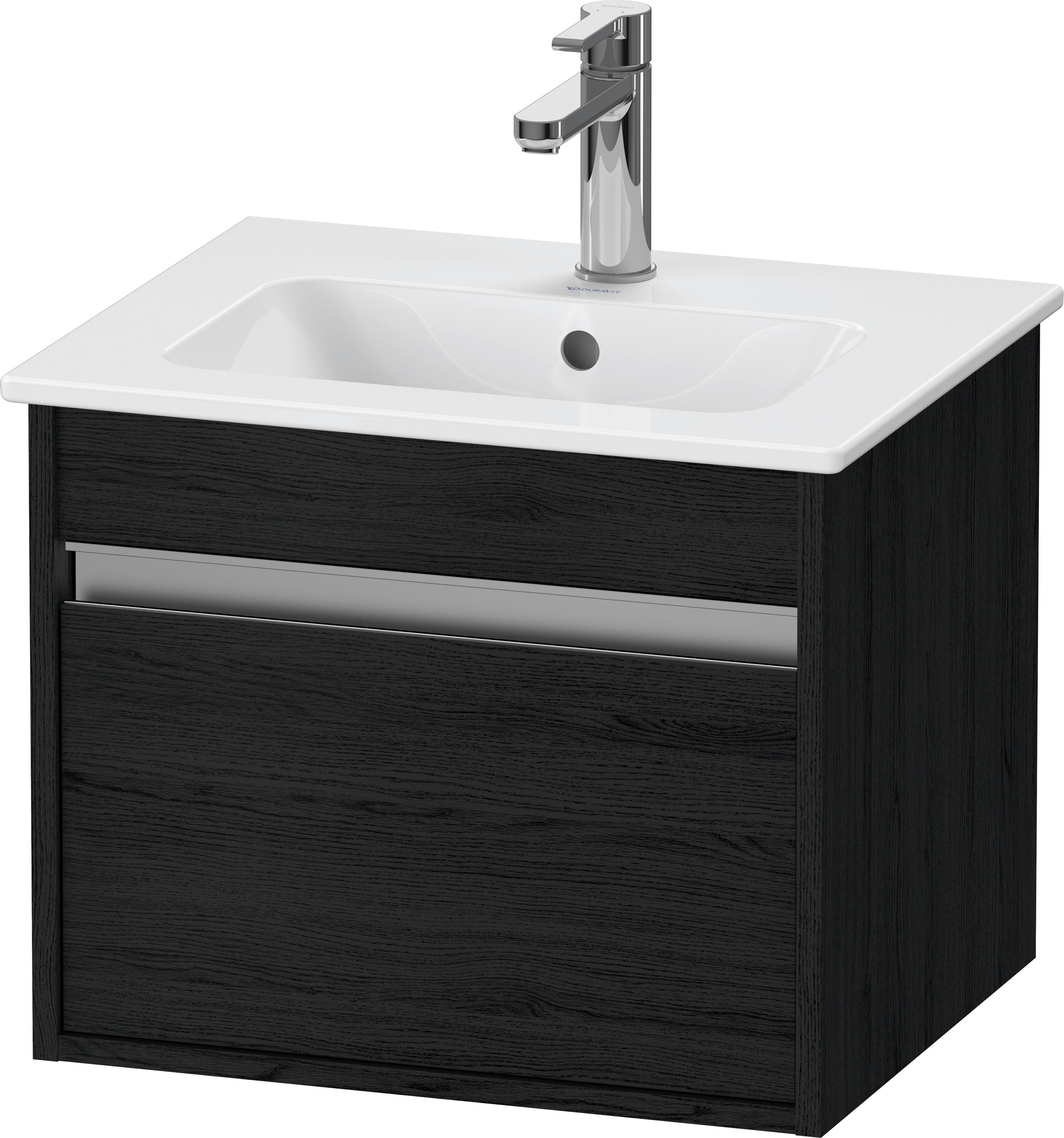 Duravit WTU Ketho 410x500x412mm, 1 Auszug Eiche Schwarz