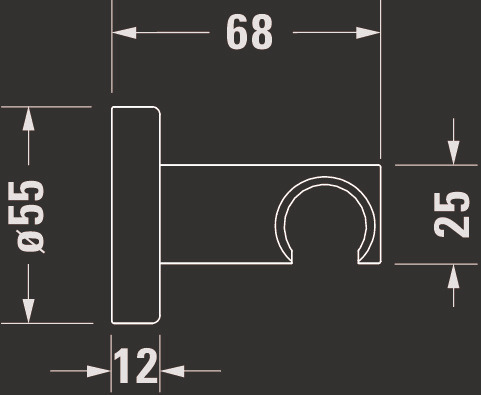 Duravit Brausehalter 55x102 Gold Poliert