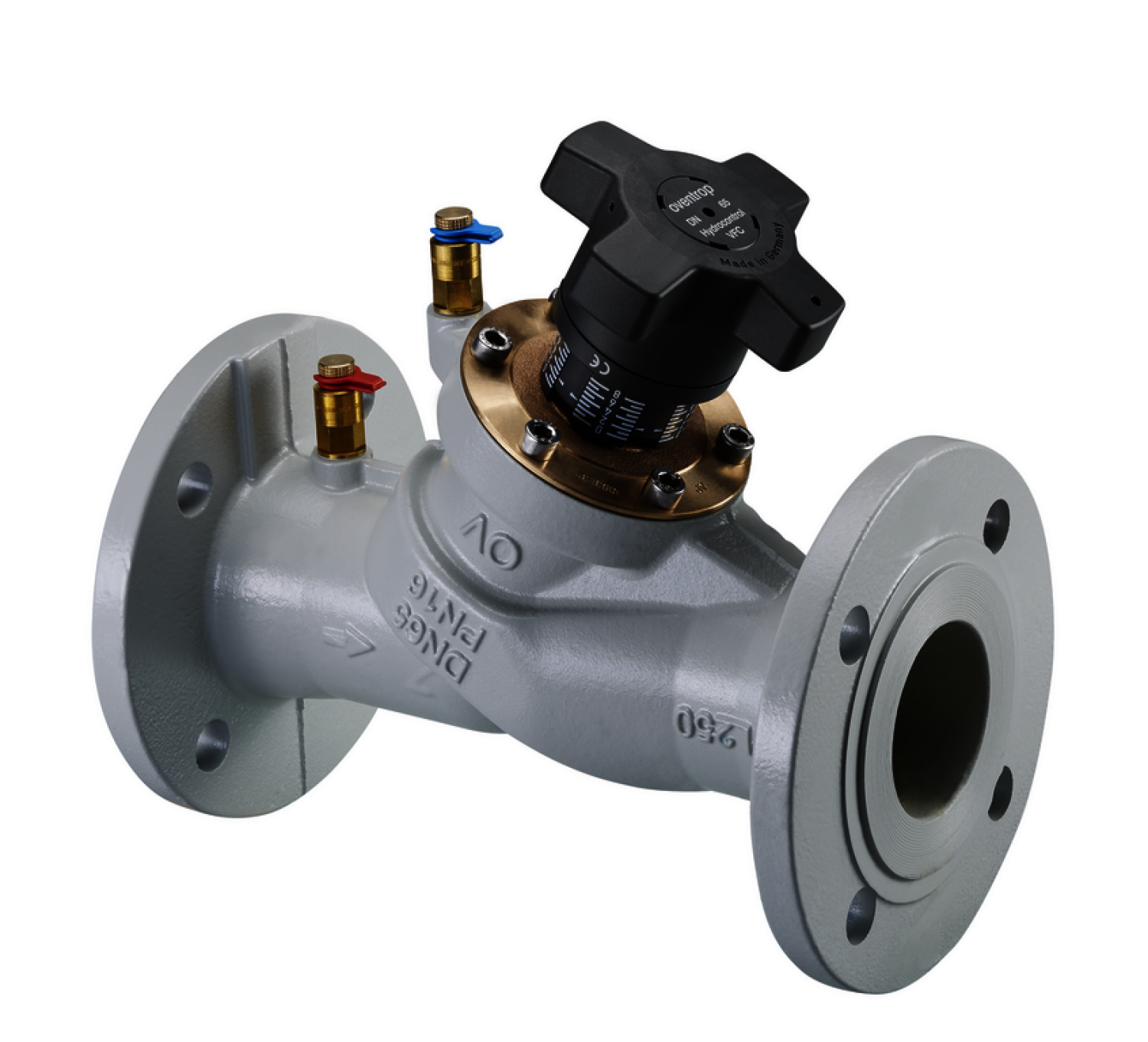 OVENTROP-Strangreg.Vent.Hydrocontrol VFC DN65, PN16,Flansch/ANSI ,2 Meßvent.,GG25