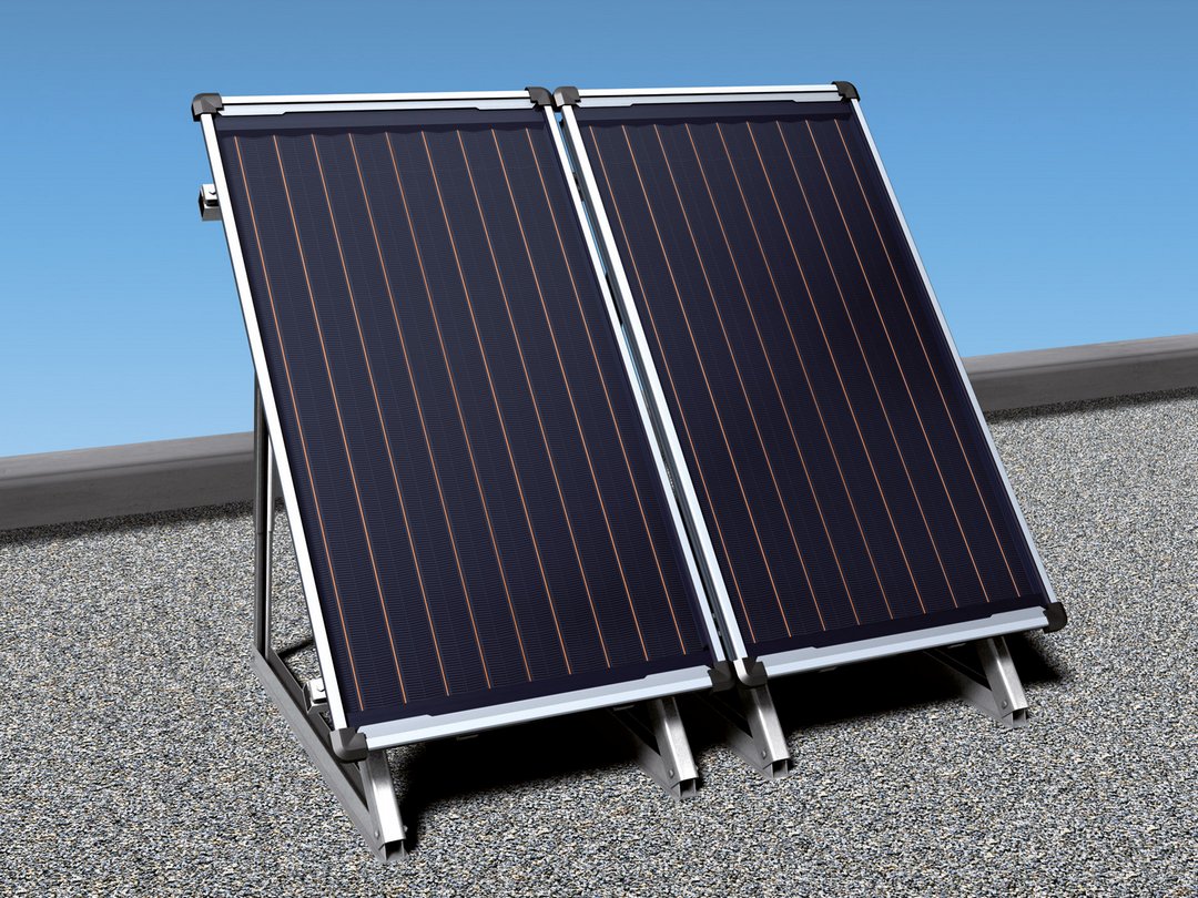 BOSCH Solar-Paket JUPA SO412, Flachdach 3 x FCC220-2V, bauseitige Befestigung