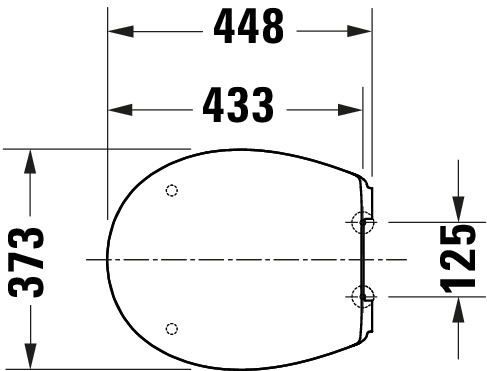 Duravit Univ. WC-Sitz Oval Tief 448mm, Ülap. Absenkaut.,abnehmb.,Scharn. Edelst.,Weiß
