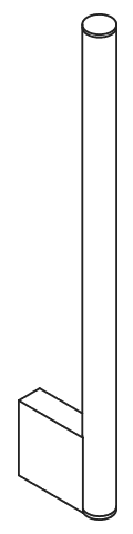 HEWI Reservepapierhalter 2-fach, pulverbeschichtet schw tiefmatt
