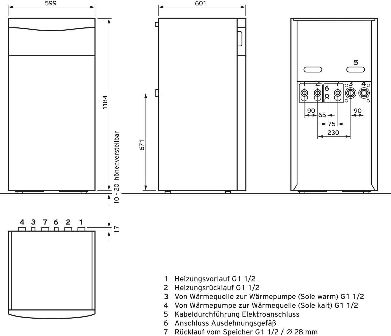 Vaillant Heizungswärmepumpe flexoTHERM exclusive VWF 157/4 mit aroCOLLECT