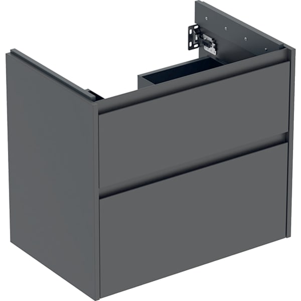 Geberit Renova Plan US f. WT, m. 2 Schubladen 69,3x60,6x44,6cm, lava/l. seidenmatt