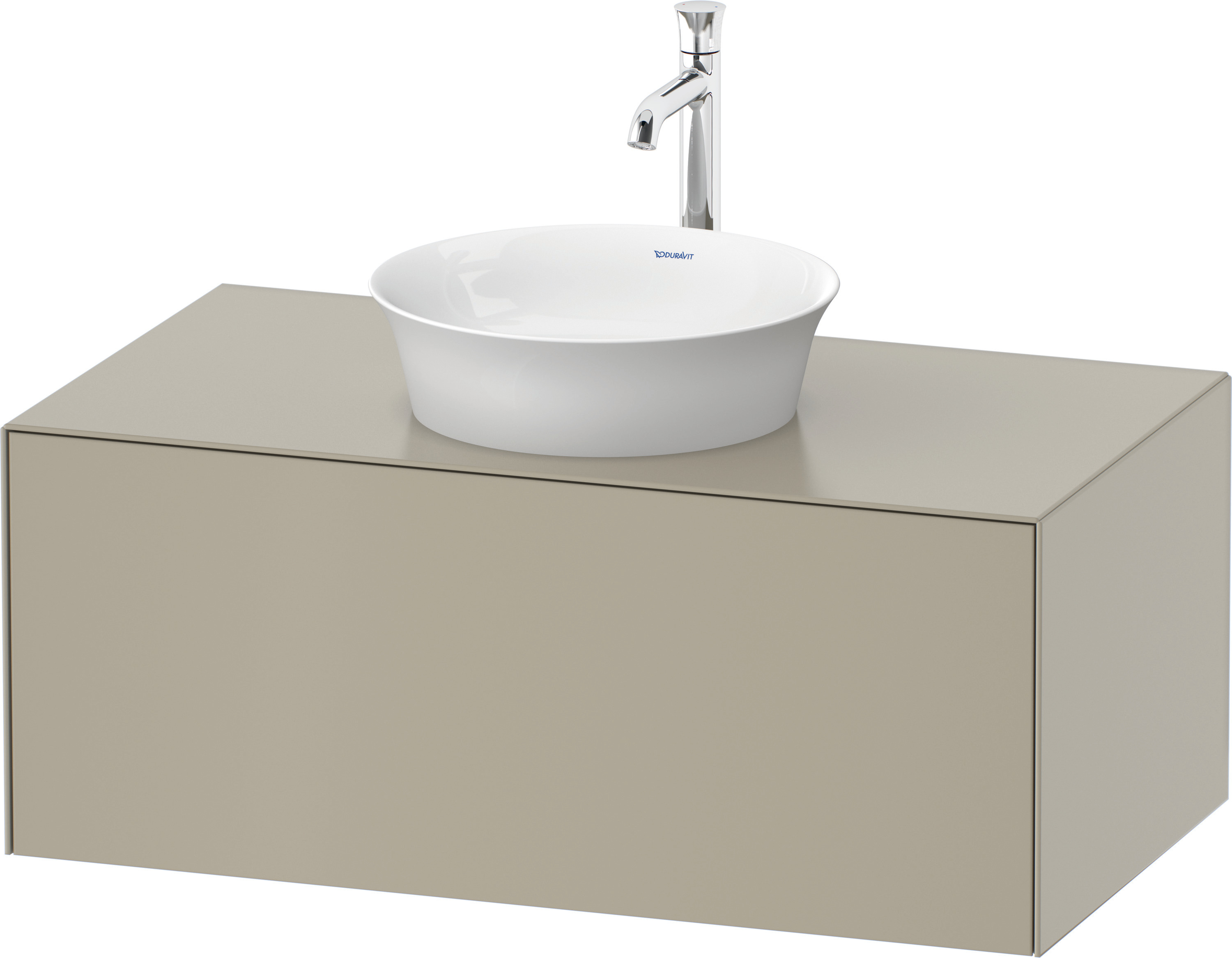 Duravit WTU White Tulip wandhängend,1 Auszug 408x1000x550mm, Taupe Seidenmatt