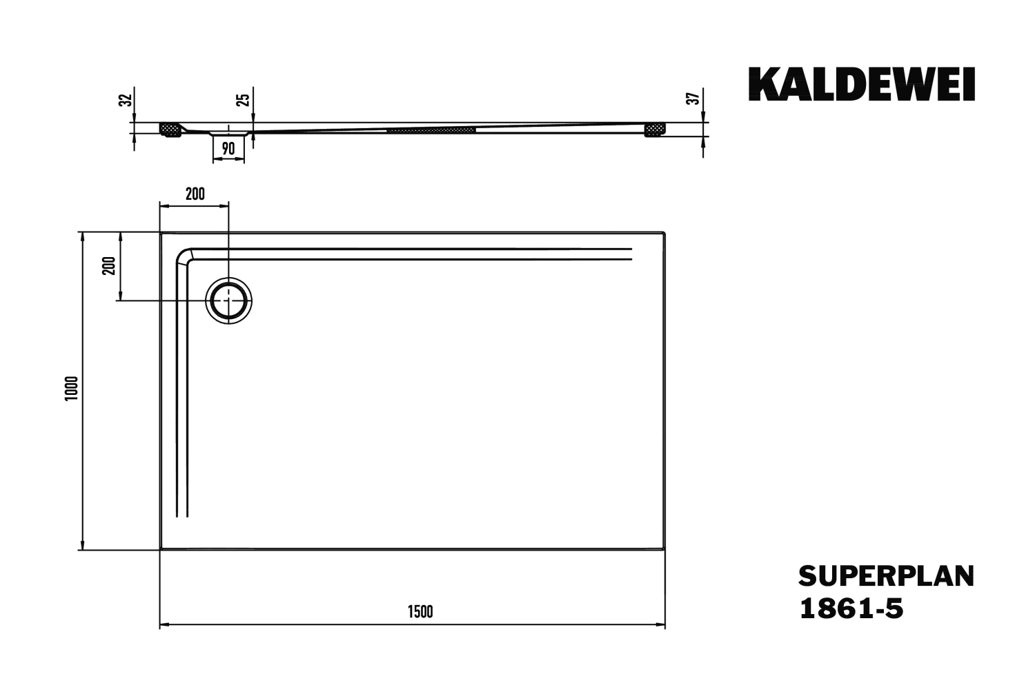 KA DW SUPERPLAN Mod.1861-5,1000x1500mm, alpwe,SEC,Wt extrafl.