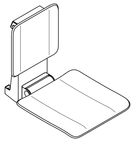 HEWI Einhängesitz, B:450, H:533, T:637 weiß tiefmatt