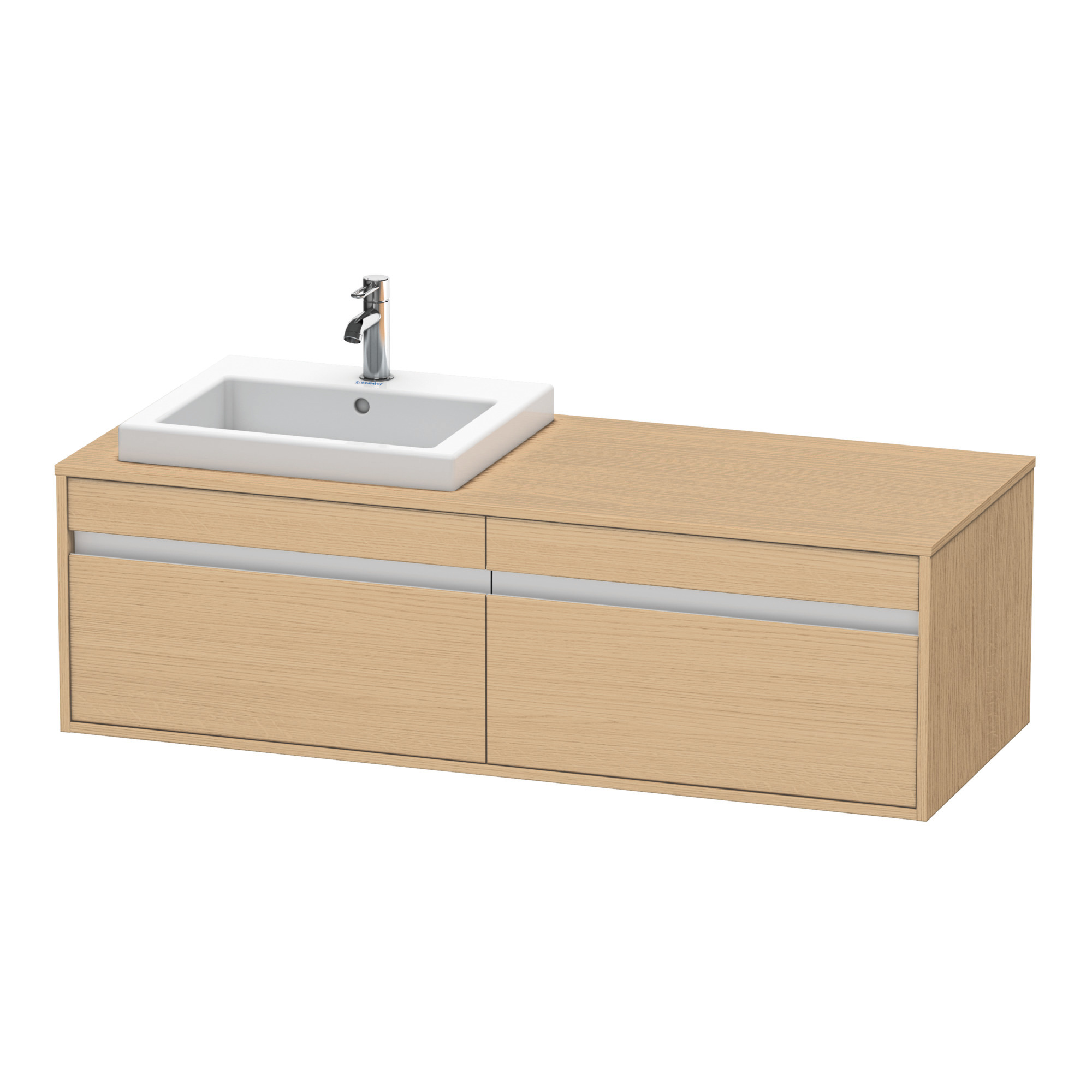 Duravit WTU wandhängend Ketho 550x1400x426mm 2 Auszüge, für EBWT li.,Eiche Natur