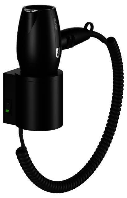 KEUCO Haartrockner Plan 14995, schwarz/schwarzgrau, mit Halter