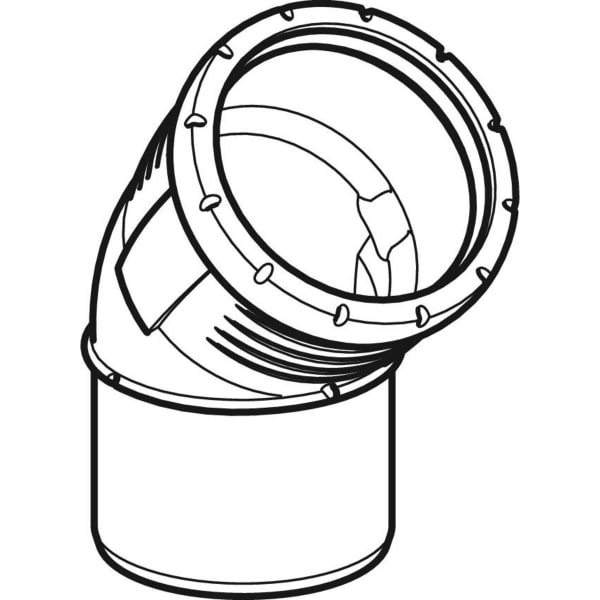Geberit Silent-Pro Bogen 45Gr d90mm