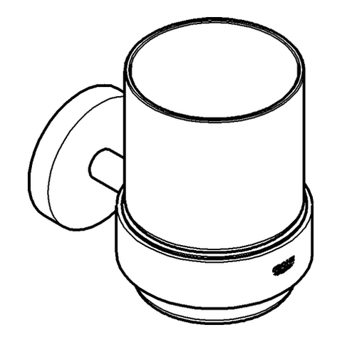 GROHE Glas Essentials 40447_1 mit Halter supersteel