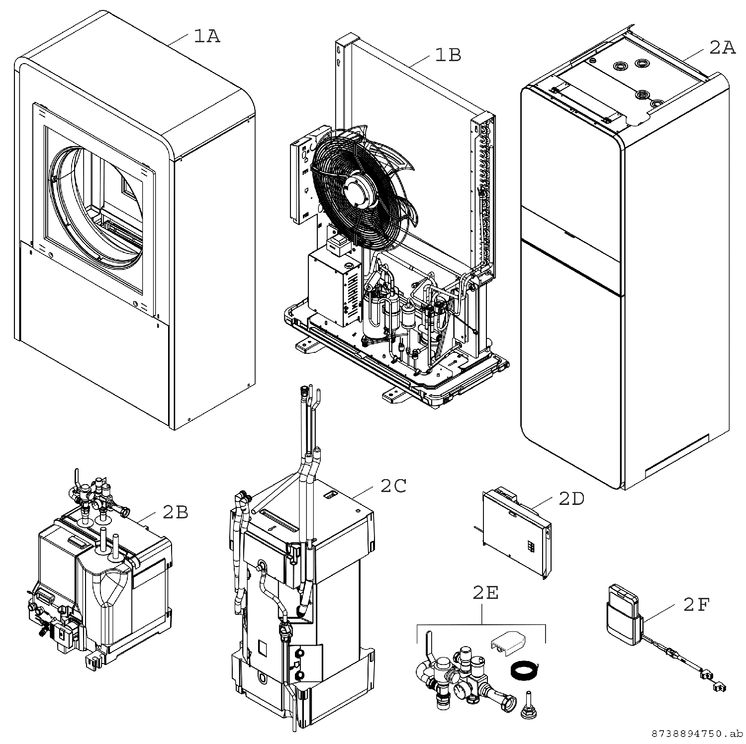 BOSCH Luft/Wasser-Wärmepumpe Compress CS7000i AW 9 IRM, innen, Kompaktmodul