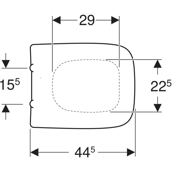 Geberit Renova Plan WC-Sitz, eckiges Design Bef.ob., m.Absenka., Quick Release, weiß