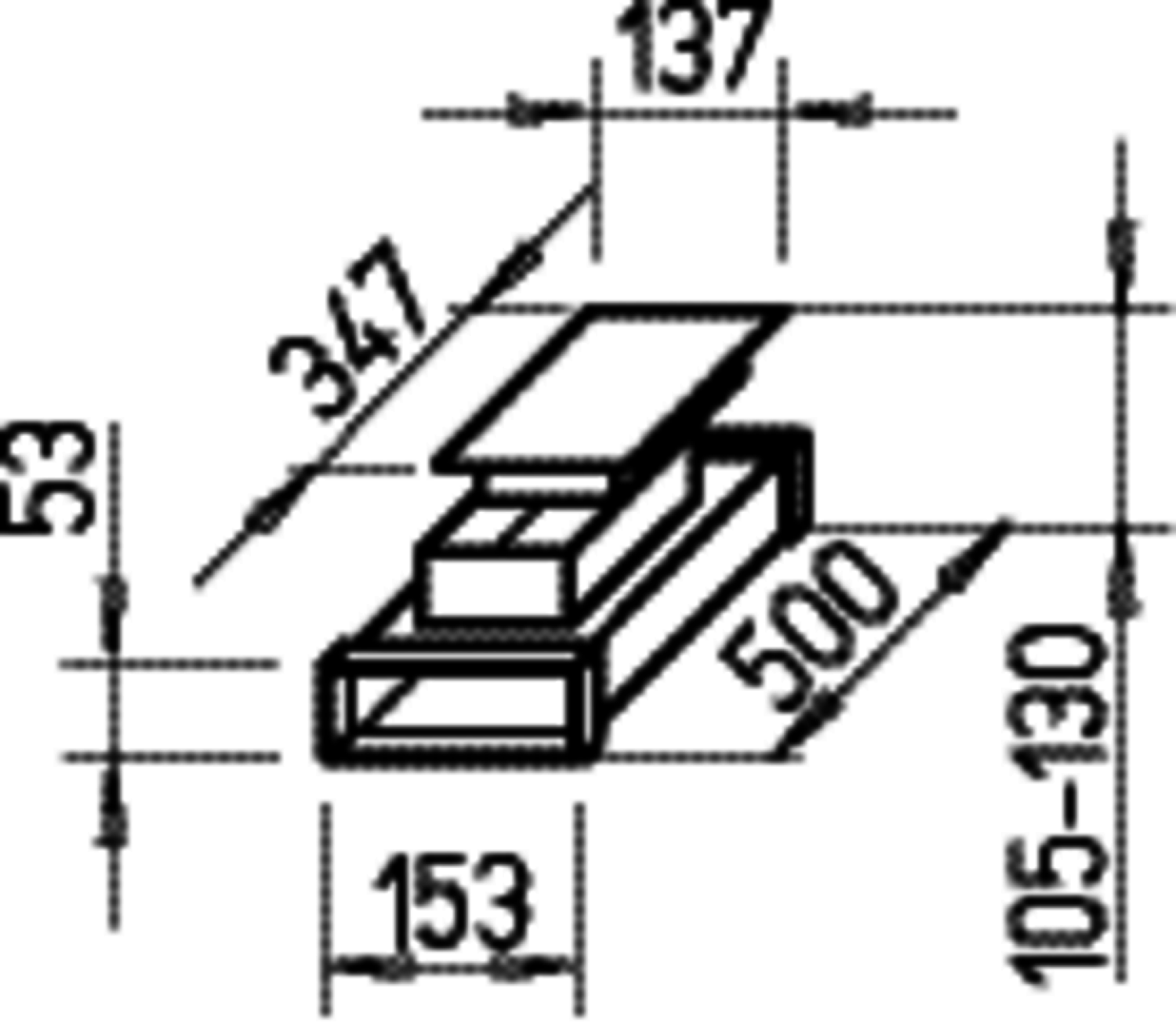 Helios FK-RZ 150 Kanal-Rev.-Zwischenst.,500x50x150 mm b
