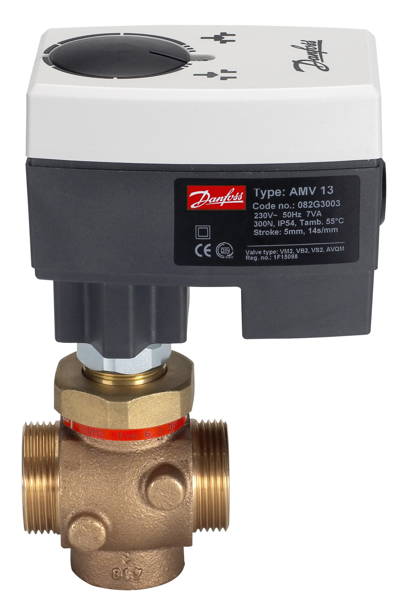 Danfoss Durchgangsventil VM2 DN25 Kvs 6,3, PN25, RG5, G11/4"A