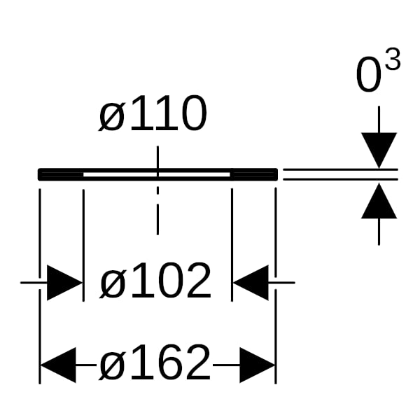 Geberit PE Flanschdichtung di102x3