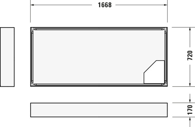 DU D-Code Duschwanne, Rechteckig, 1700x750x85 mm, Weiß, Sanitäracryl, Anti
